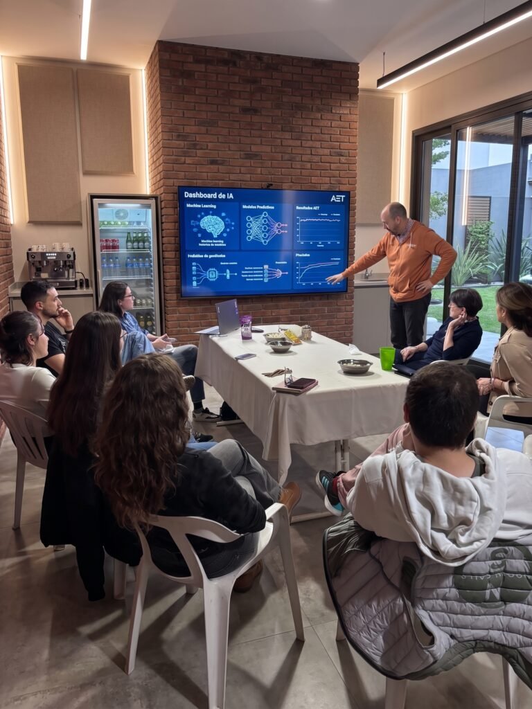 Equipo de una organización trabajando junto a una herramienta de inteligencia artificial, gestión del cambio BIORG