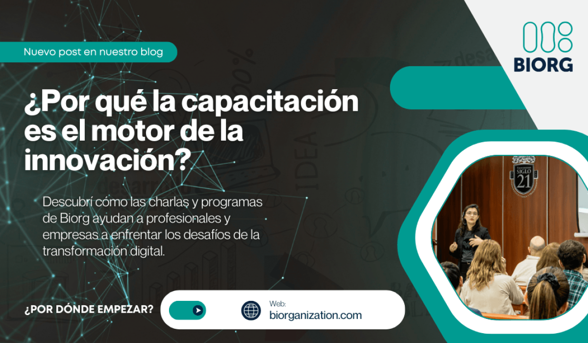 Capacitación empresarial y transformación digital: taller de innovación organizacional de Biorg con profesionales y emprendedores
